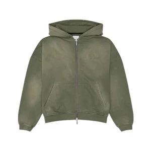 Green Rhude Zip Up Hoodie
