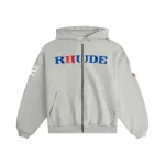 Grey Rhude Zip Up Hoodie
