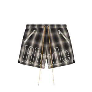 Plaid Rhude Logo Shorts Men
