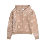 Rhude Bandana Knit Zip Up Hoodie