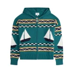 Rhude Bateau Knit Zip Up Hoodie
