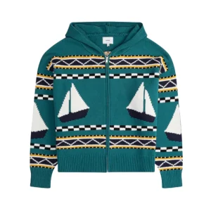 Rhude Bateau Knit Zip Up Hoodie