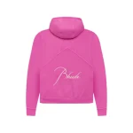 Rhude Full Zip Up Pink Hoodie 2