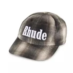 Rhude Logo Flannel 6 Panel Hats