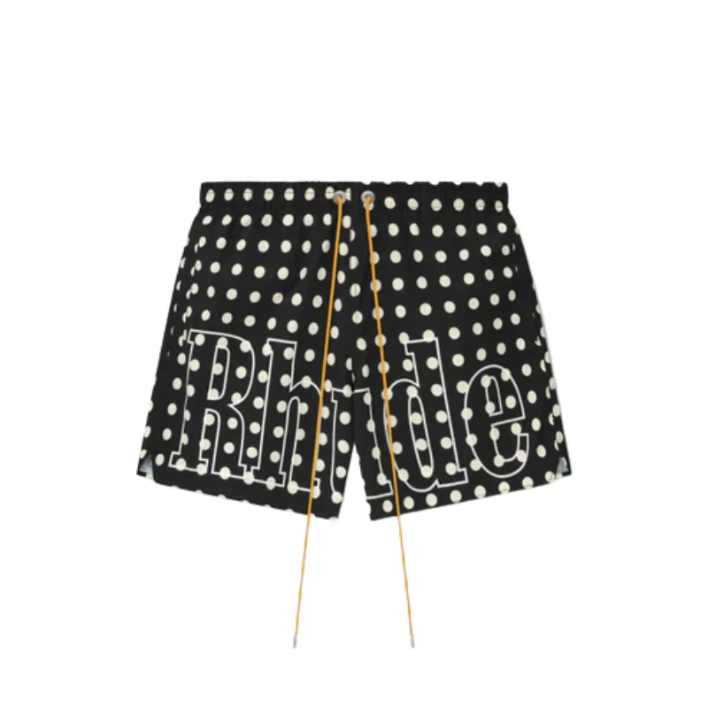 Rhude-Logo-Polka-Dot-Swim-Shorts Rhude Logo Polka Dot Swim Shorts