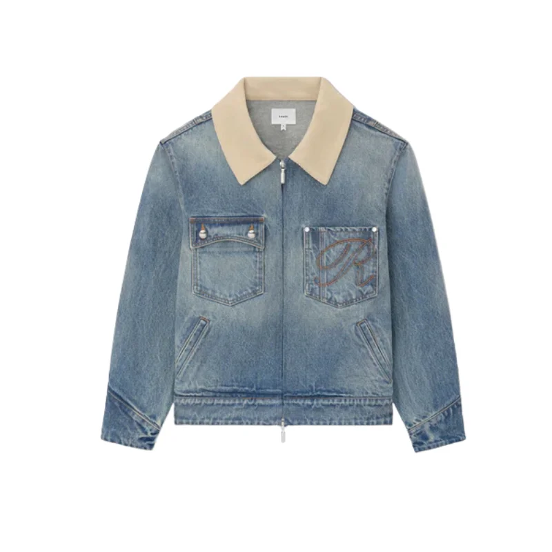 Rhude-Western-Zip-Up-Denim-Jackets Rhude Western Zip Up Denim Jackets