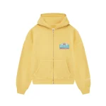 Rhude Yellow Zip Up Hoodie